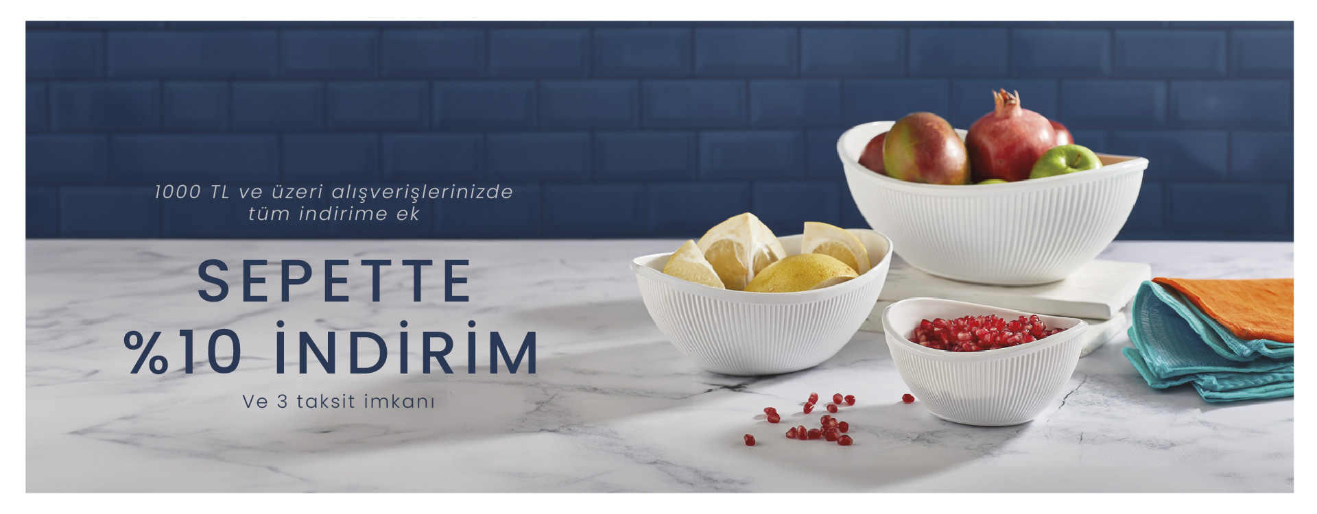 1000 TL ve Üzeri Alışverişte İndirimlere Ek Sepette %10 İndirim