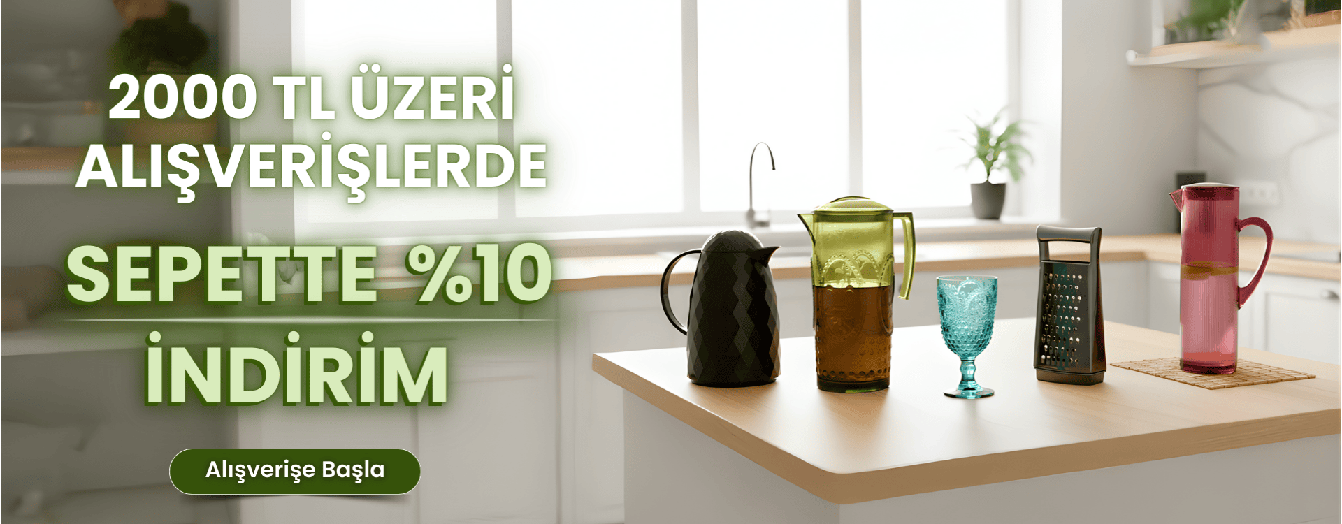 2000 TL VE ÜZERİ ALIŞVERİŞLERDE SEPETTE %10 İNDİRİM