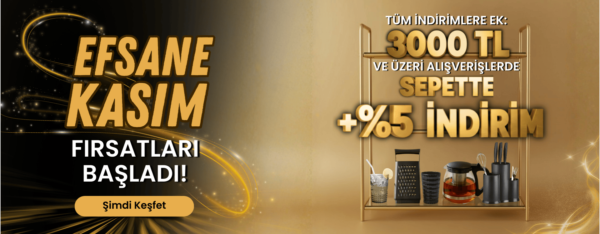 3000 TL Ve Üzeri Alışverişlerde Sepette % 5 İndirim